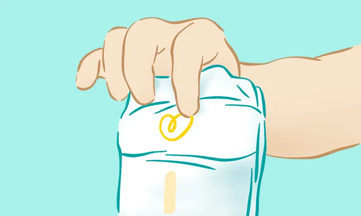 ステップ 2:おむつを用意する ステップ 2:おむつを用意する