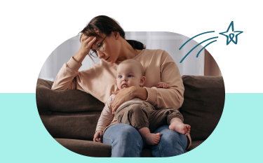 woman holding baby