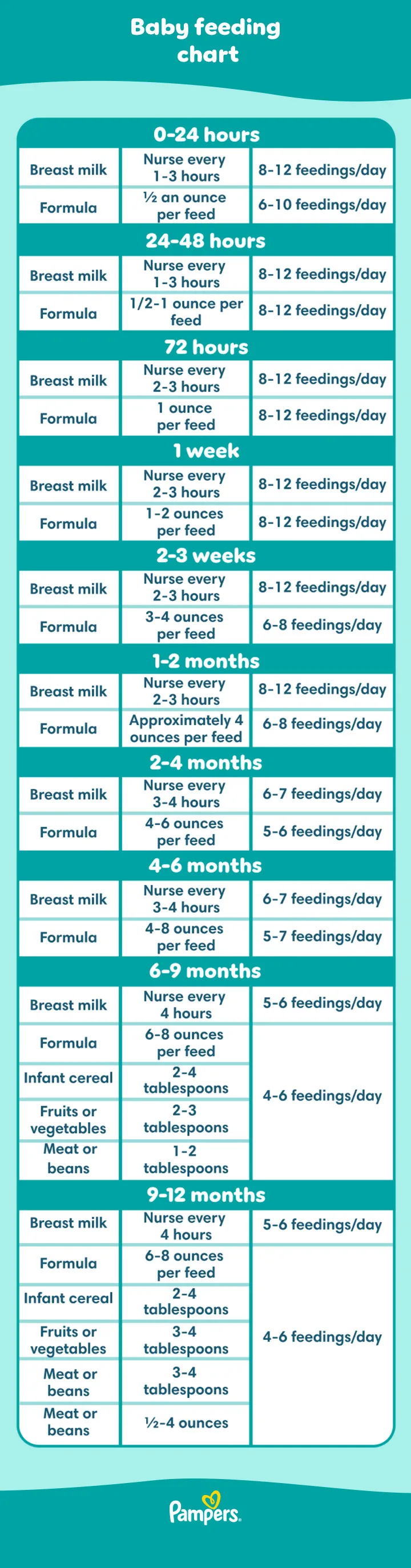  Baby Feeding Chart 