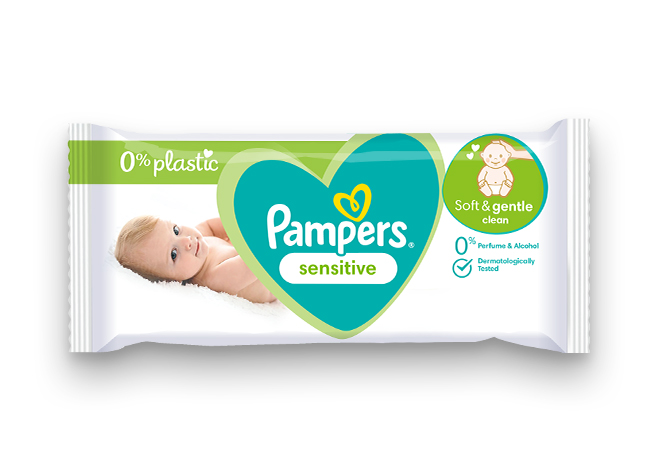 Pampers® Sensitive™ 0% Πλαστικό 