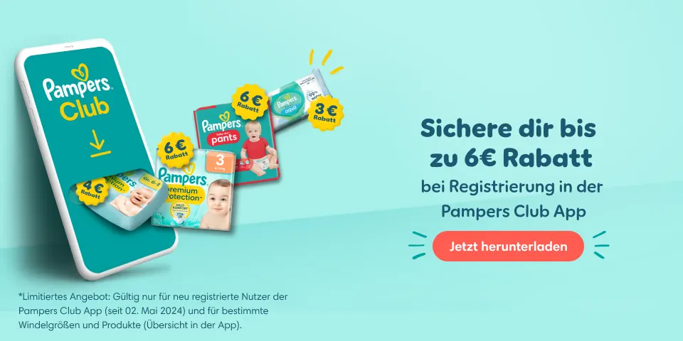 Pampers club app banner