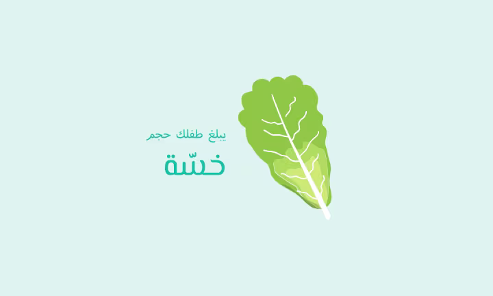 يبلغ طفلك حجم خسّة