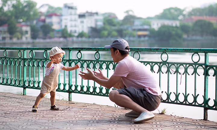 Baby starts walking
