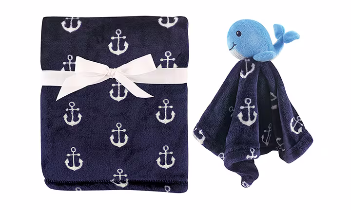 Hudson Baby Unisex Baby Plush Blanket with Security Blanket
