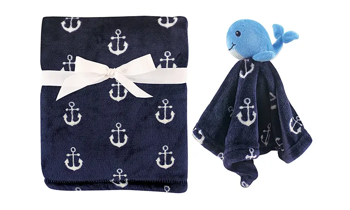 Hudson Baby Unisex Baby Plush Blanket with Security Blanket