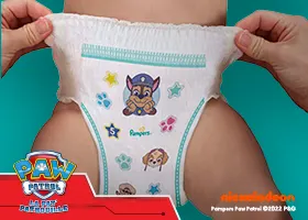 Couche-culotte Pampers avec les adorables motifs de la Pat'Patrouille.