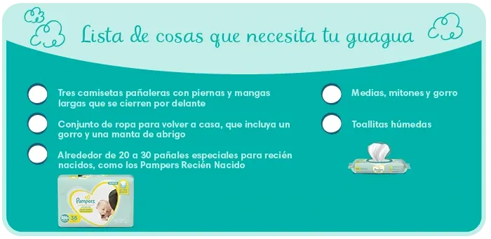  Lista de cosas que necesita tu bebé