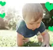 BABY KRABBELT IM GRAS