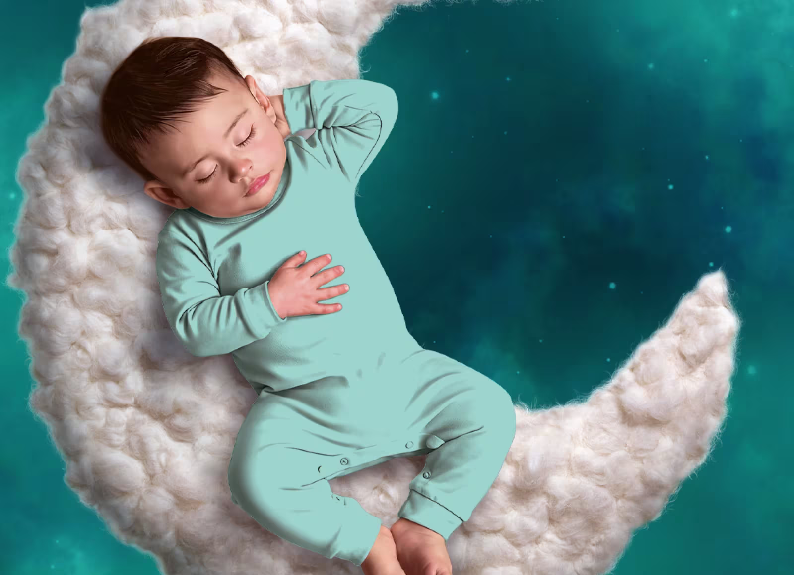 Guagua durmiendo plácidamente