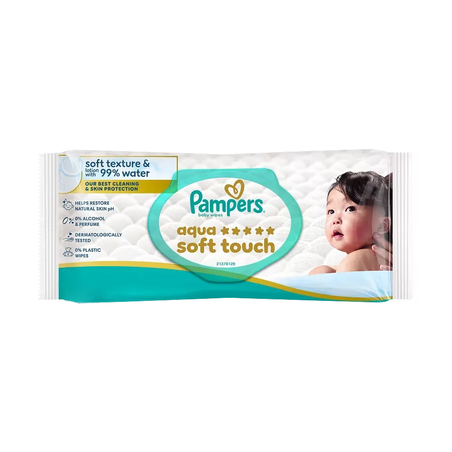 Șervețele Pampers® Aqua Soft Touch