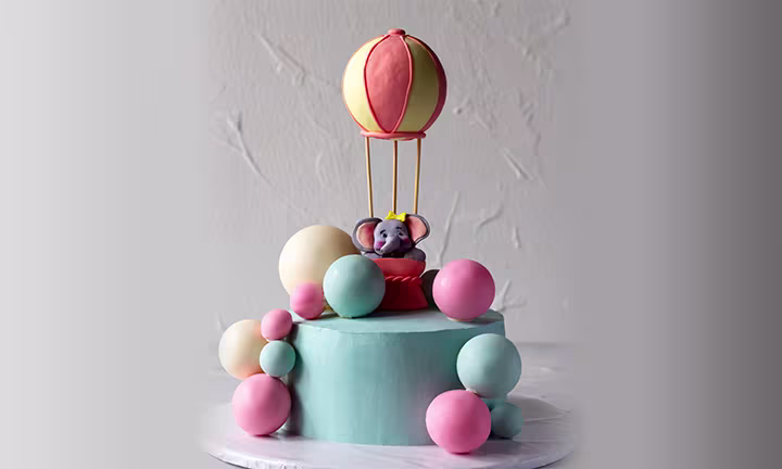 Baby Elephant Theme Baby Shower Cake