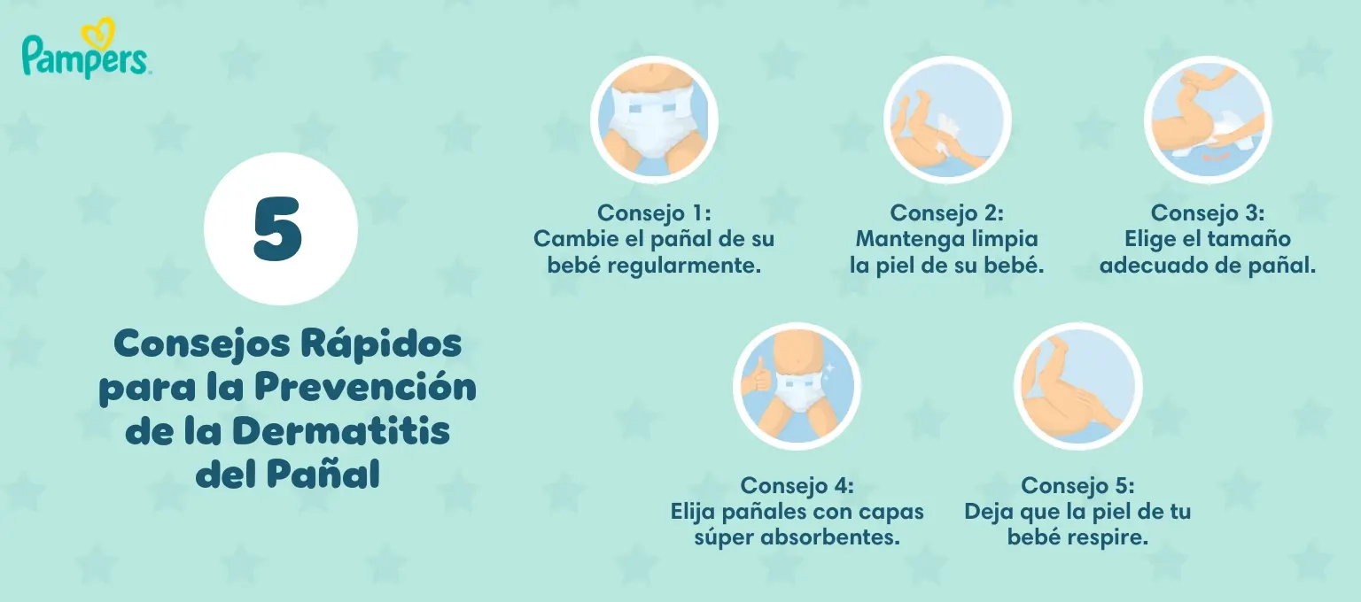 5 consejos rápidos para la prevención de la dermatitis del pañal