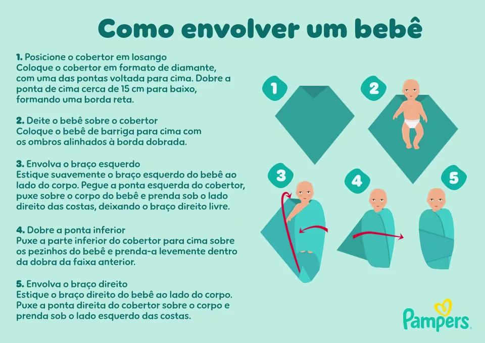 Como envolver um bebê