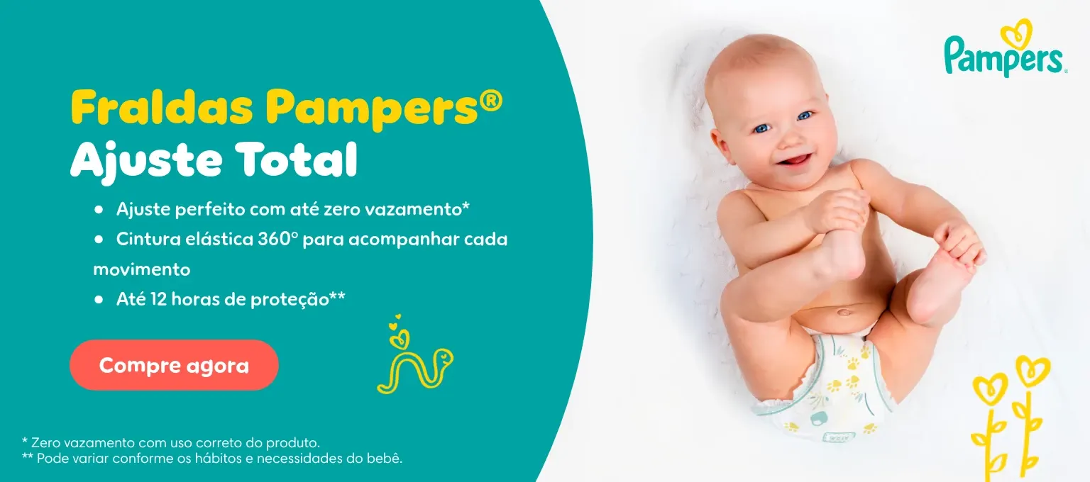 Fraldas Pampers® Ajuste Total
