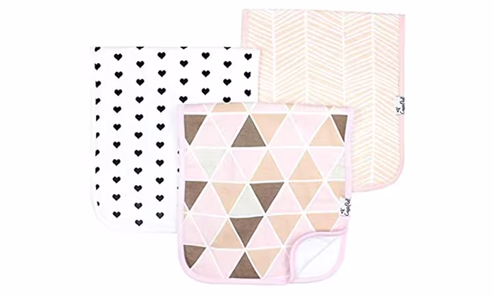 Copper Pearl Baby Burp Cloth Set