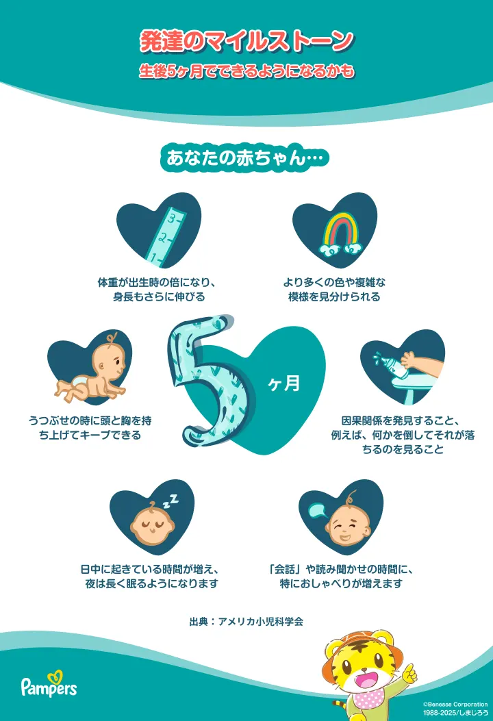 5ヵ月のマイルストーン 5ヵ月のマイルストーン