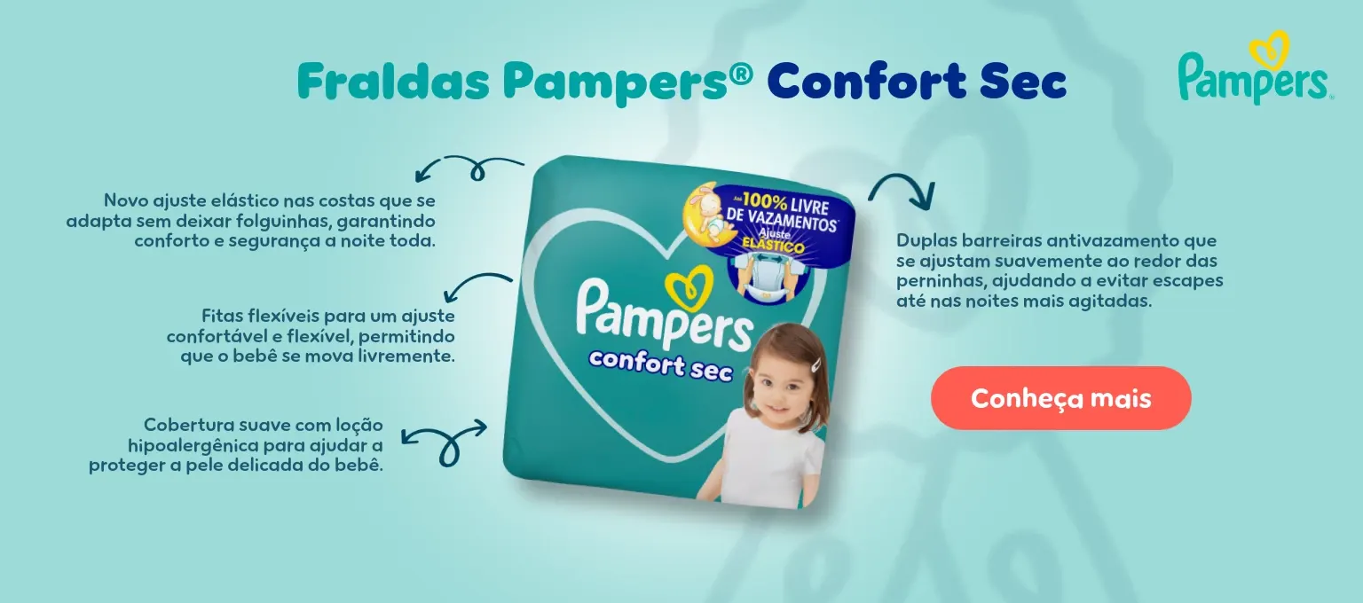 Fraldas Pampers® Confort Sec