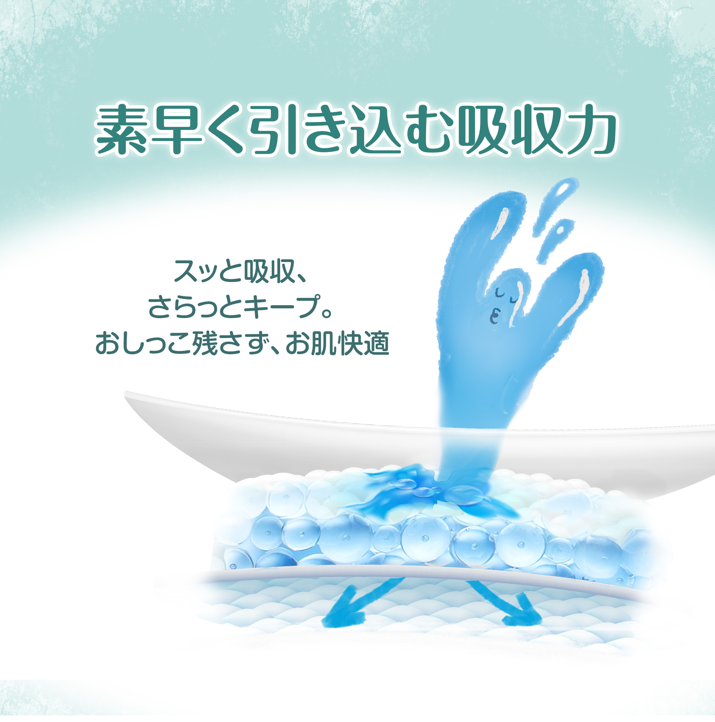 素早く引き込む吸収力