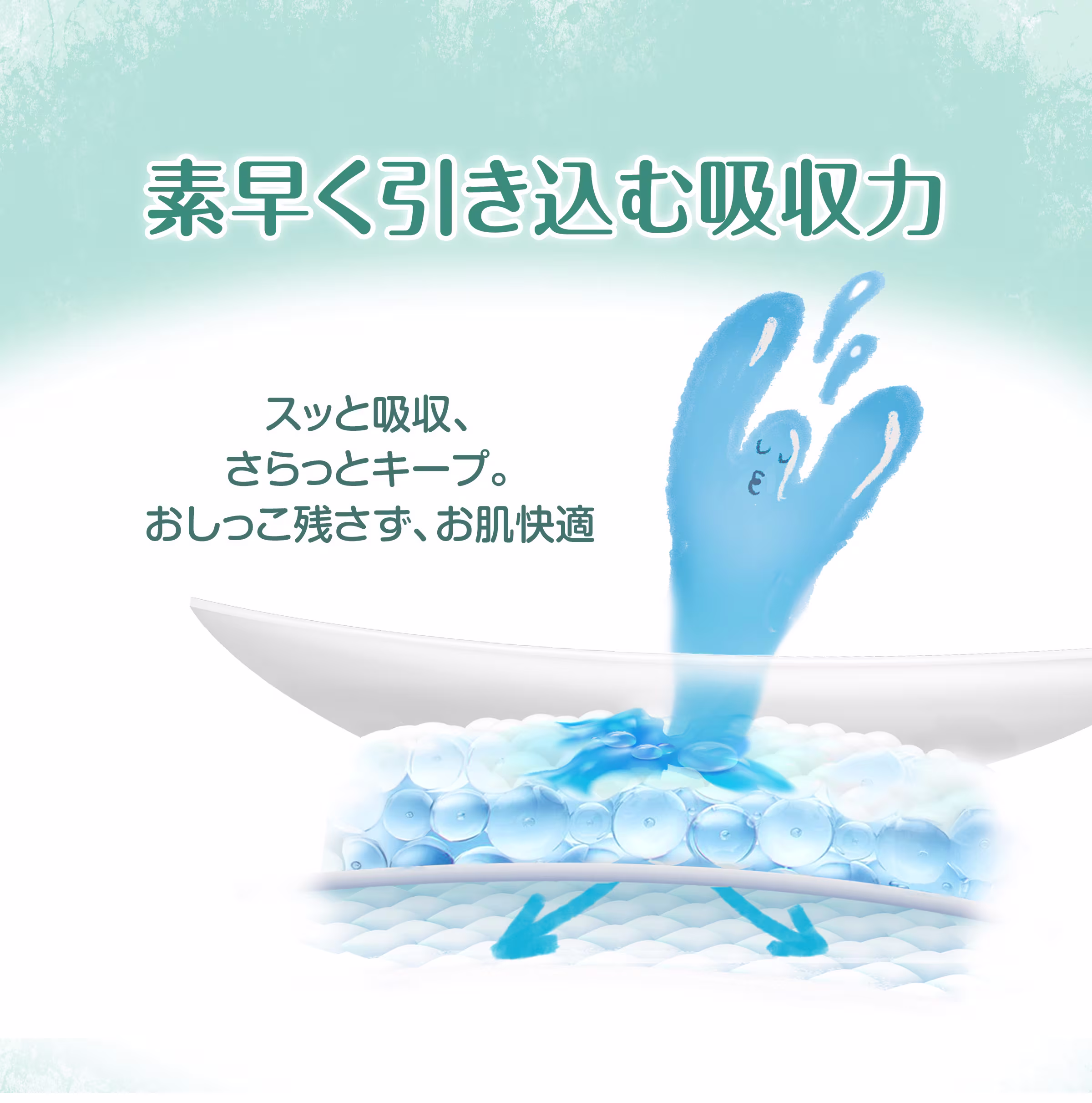 素早く引き込む吸収力 素早く引き込む吸収力