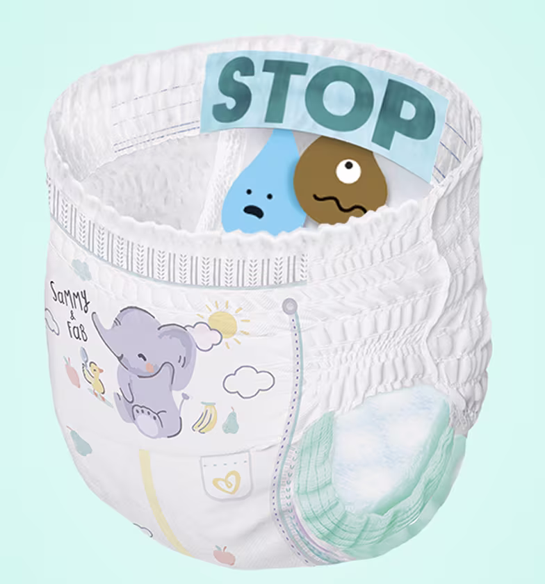 Grafik der Pampers Premium Protection Pants Grafik der Pampers Premium Protection Pants
