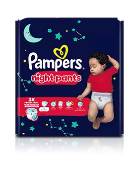 Packshot baby dry night pants