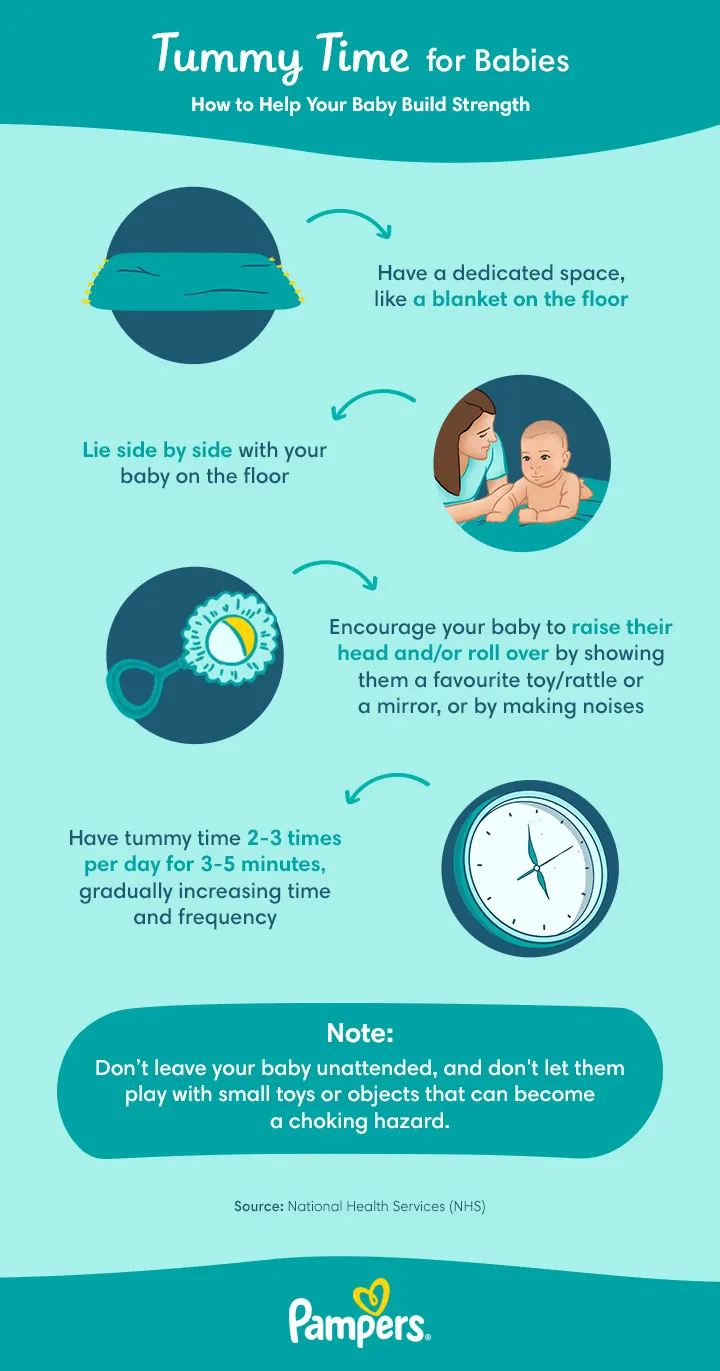 Step-by-step tips on tummy time for babies