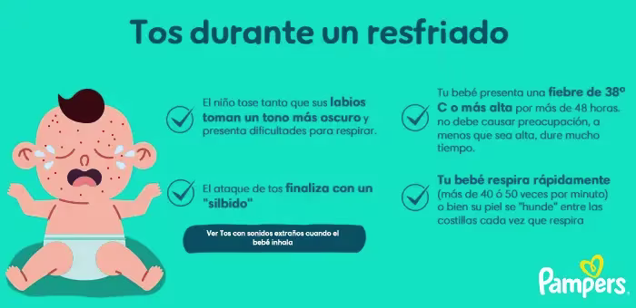¿Por qué mi bebé tose de noche y durante un resfriado?