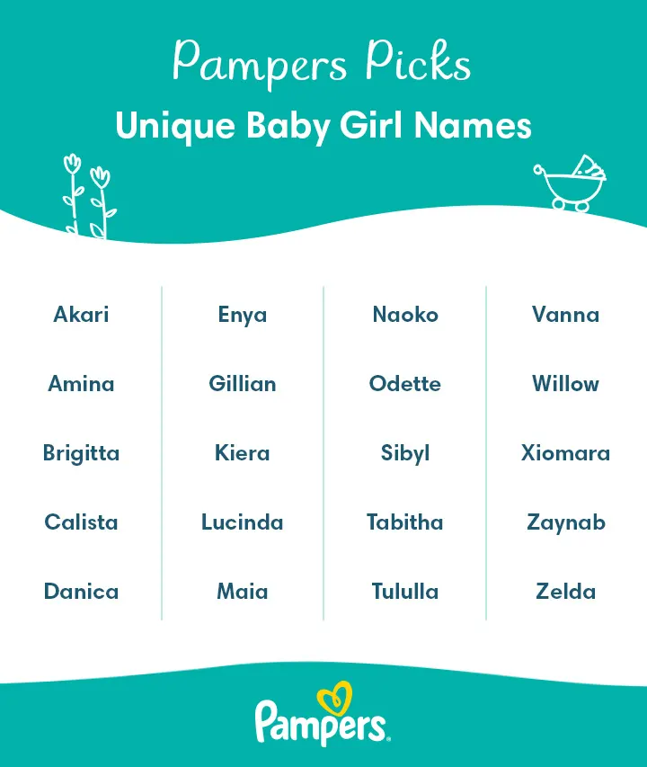 Pampers CA Unique Baby Girl names 720pix