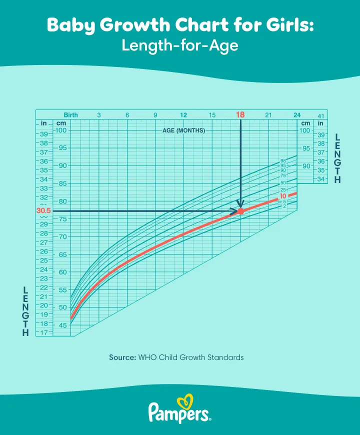 Baby growth chart for girls length for age
