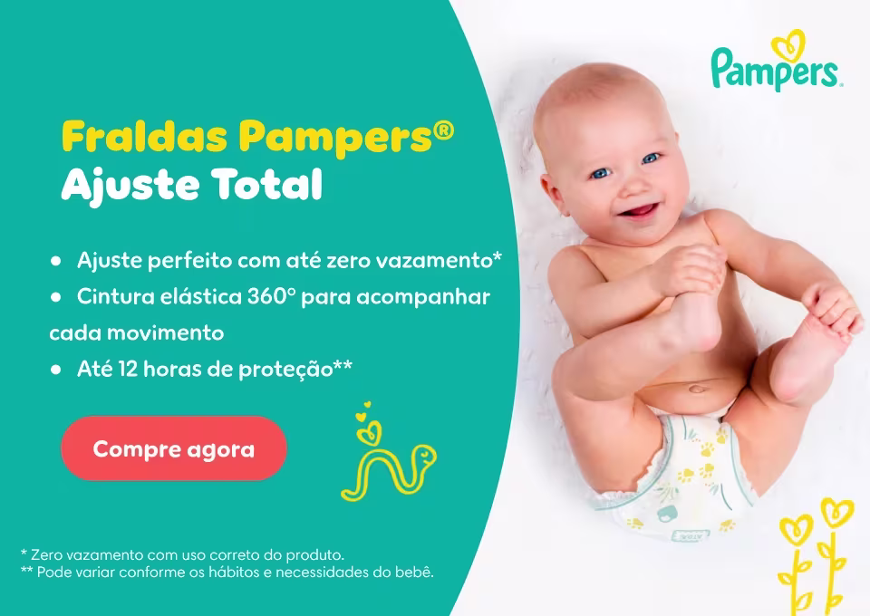 Fraldas Pampers® Ajuste Total