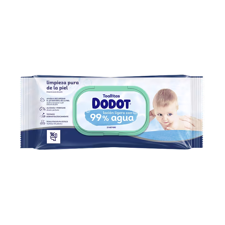 Paquete de toallitas Dodot 99% Agua