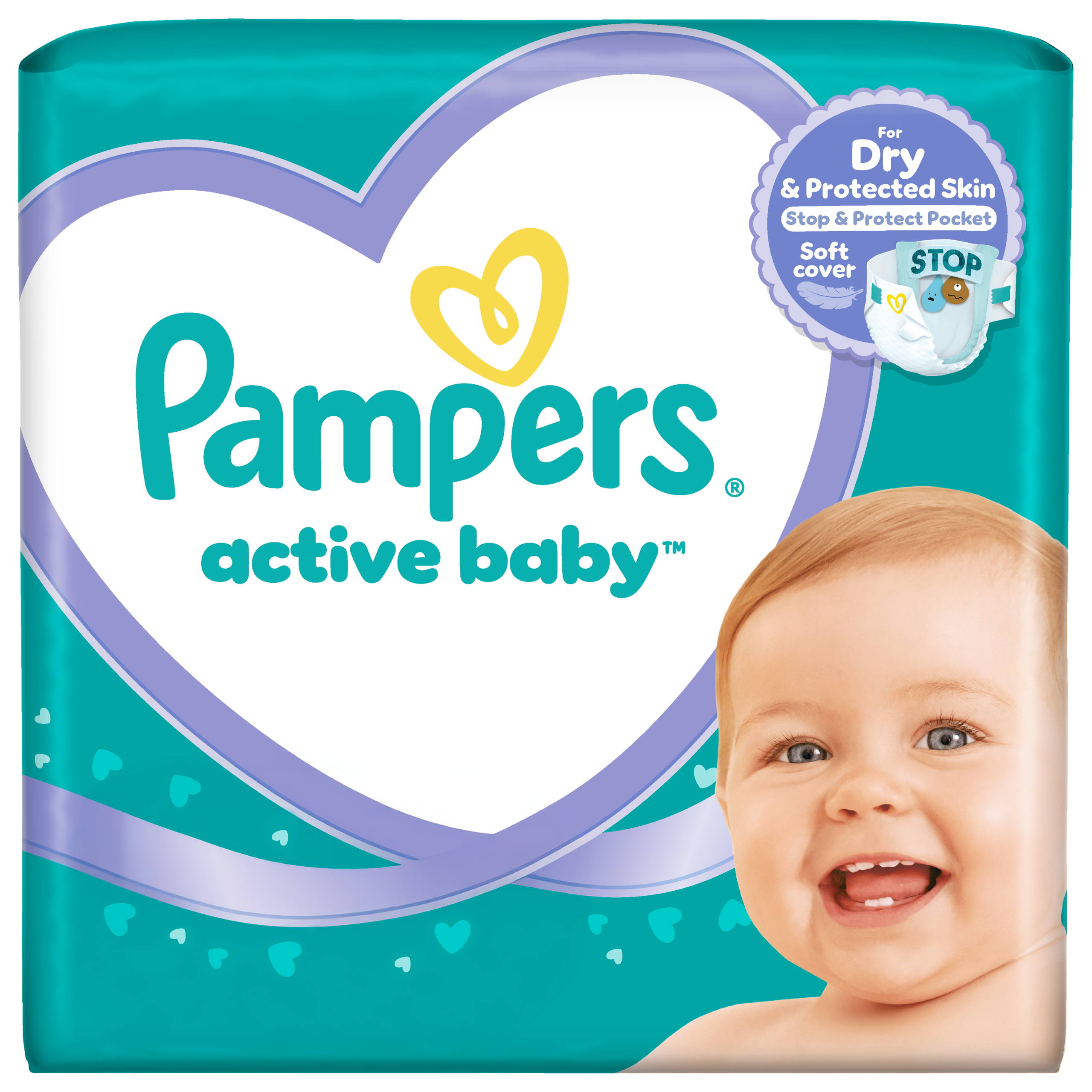 Συσκευασία των Pampers Active Baby.