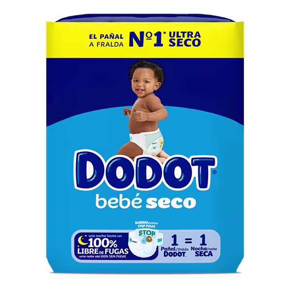 Pacote de fraldas Dodot bebé seco