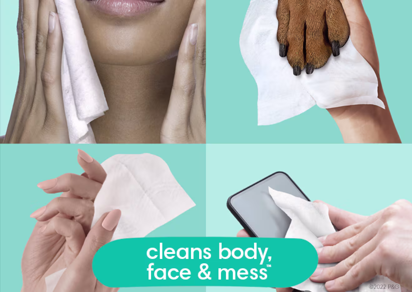 Pampers Multi-use Wipes clean body, face and mess