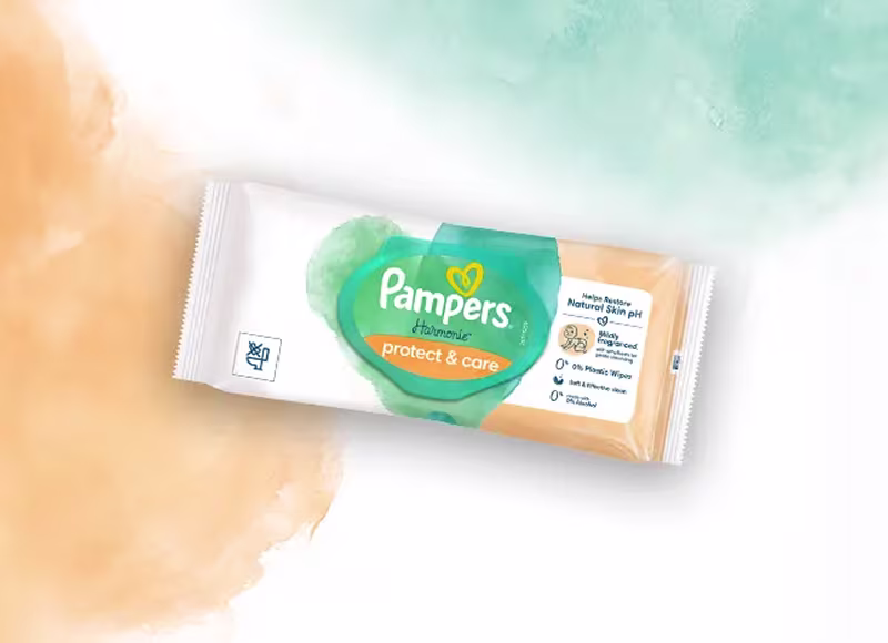 Pachet de șervețele umede Pampers Harmonie Protect & Care