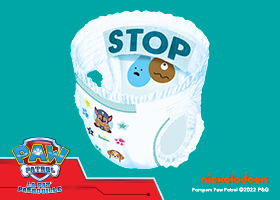 Couche-culotte Pampers Pat'Patrouille avec la poche Stop&Protect.