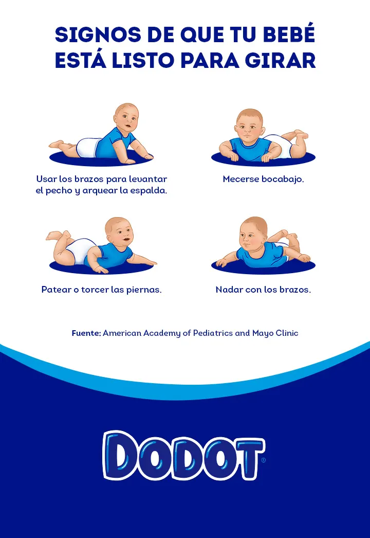 ¿Cómo giran primero los bebés?