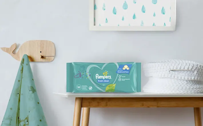 מגבוני פרש קלין של פמפרס