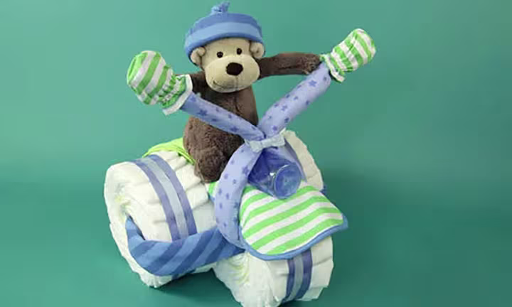motorcycle diaper cake