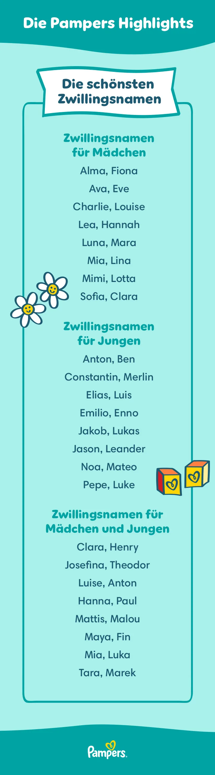 Top-Zwillingsnamen Top-Zwillingsnamen