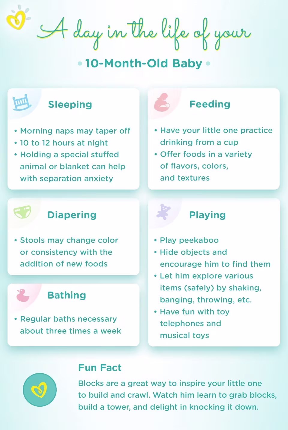 10 month old baby activities and development-Article Content Image 1 A Day in the Life of Your 10 Month Old Baby
