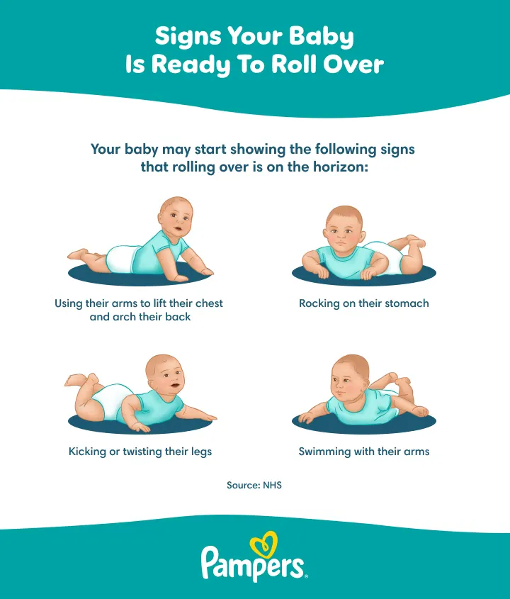 Signs that a baby is ready to roll over