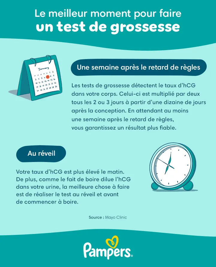 Le meilleur moment pour faire un test de grossesse Le meilleur moment pour faire un test de grossesse