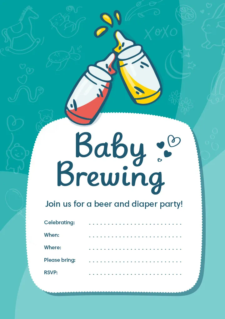 Hosting a Diaper Party for the Dad-to-be | Pampers for Diaper Invitation Template Free Printable