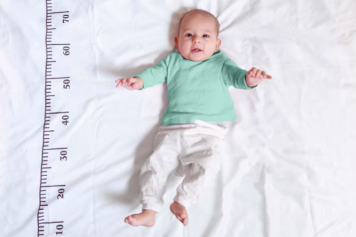 Pic de croissance chez un bébé