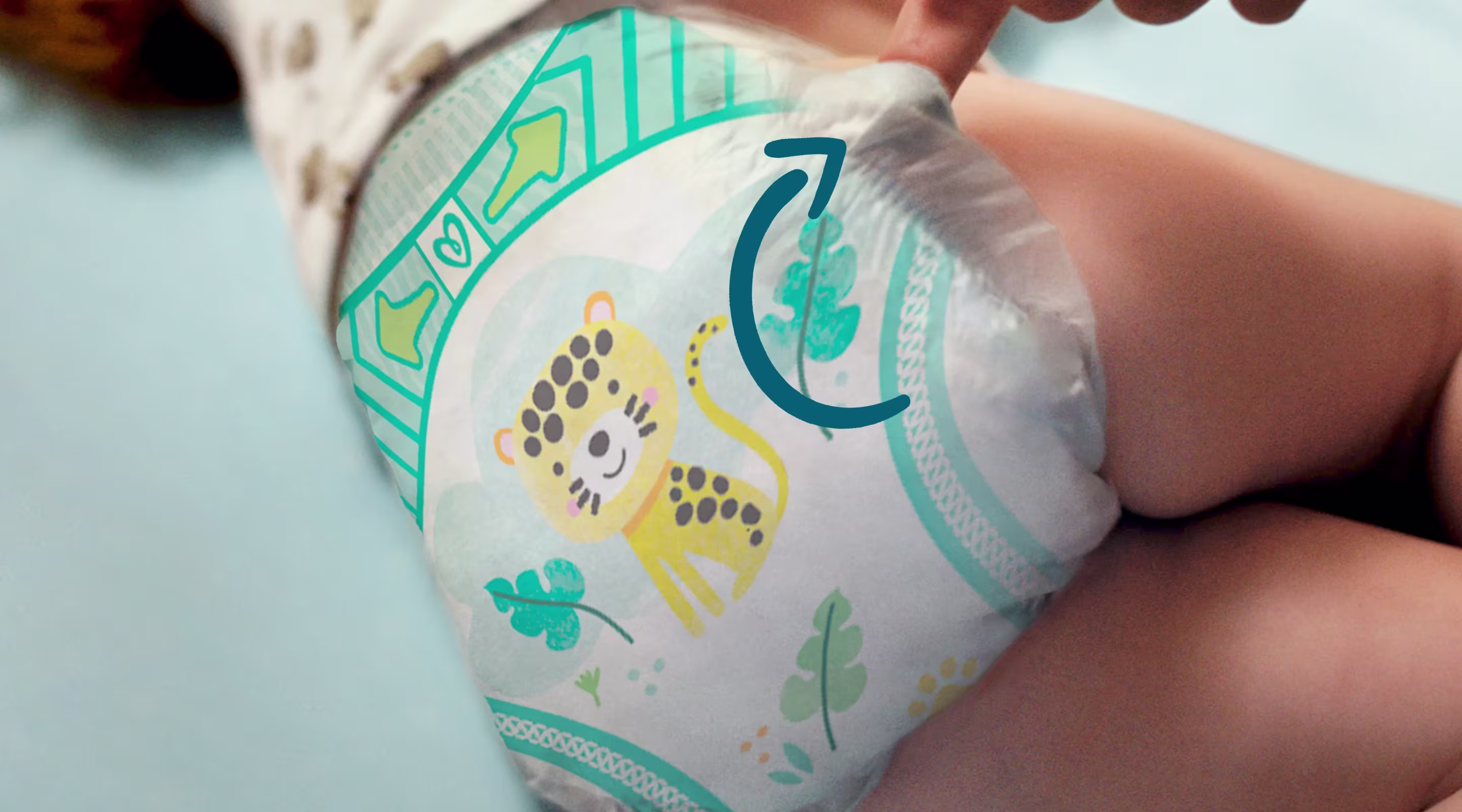 Imagen mostrando la Barrera Doble Antifugas en pañal Pampers Confort Sec
