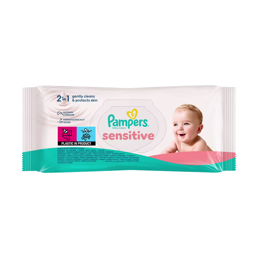 Packung Pampers Sensitive Feuchttücher