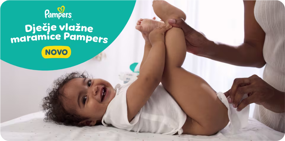 Upoznajte NOVE dječje vlažne maramice Pampers koje čiste i štite kožu kako bi pomogle u njezi osjetljive (i super mekane!) bebine kože.