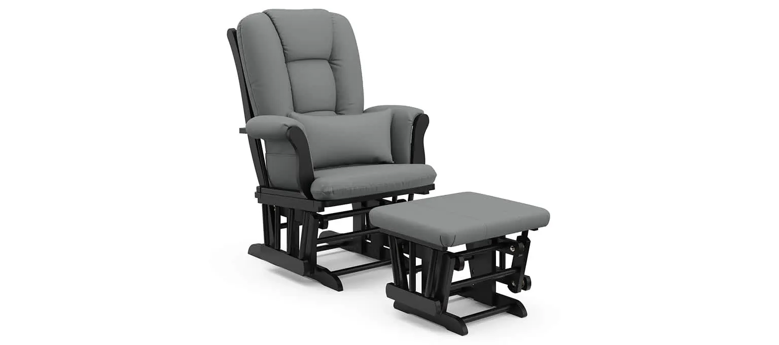 Storkcraft Tuscany Custom Glider and Ottoman with Free Lumbar Pillow