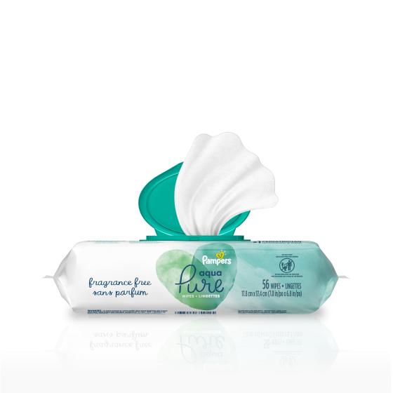 Les lingettes Pampers Aqua Pure